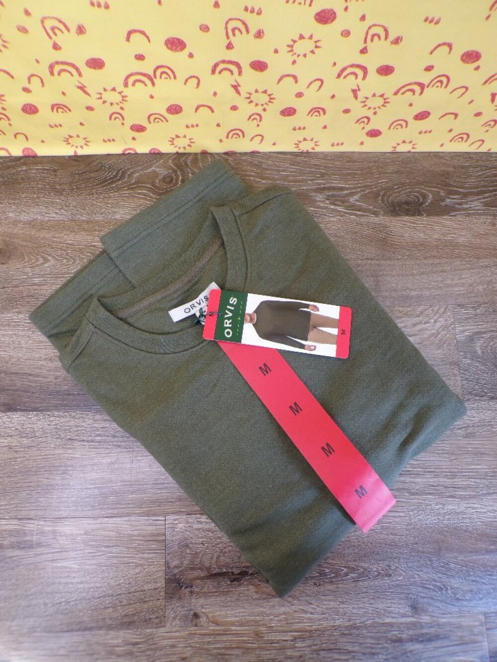 Orvis NWT Men's Long Sleeve Crew Green Sweatshirt Size: Medium
